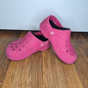 Crocs Pink Lined Crocs Winter Fall Size 10